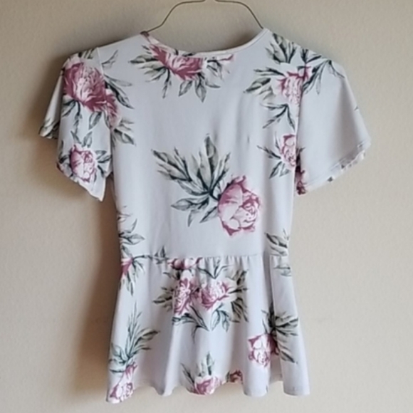 Caution To The Wind Peplum Cinched Surplice - Picture 5 of 6